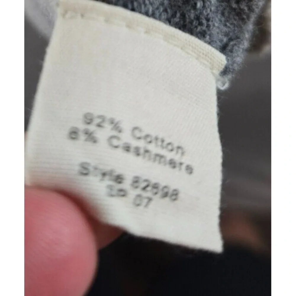J CREW Beige Argyle Cashmere Cotton Long Sleeve Pullover‎ Sweater SIZE LARGE
